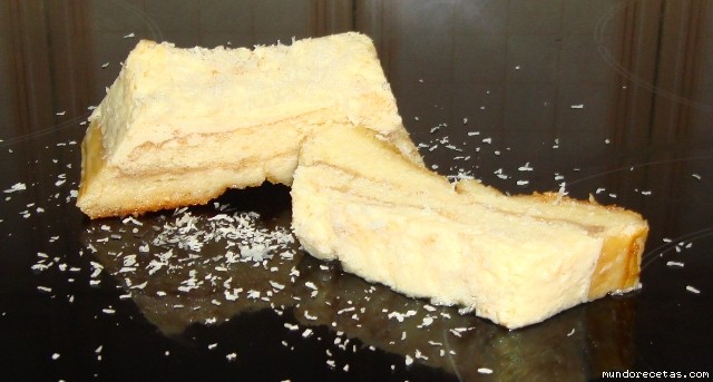 Receta de Bizcoflan de coco Receta de Bizcoflan de coco