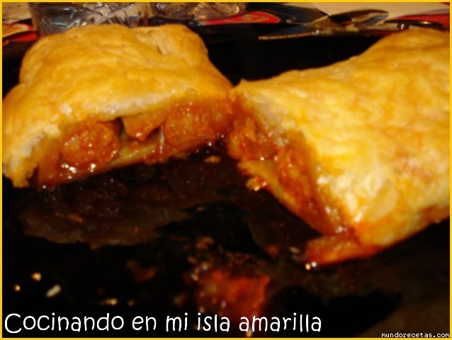 Receta de Preñao de chistorra, con hojaldre (paso a paso) Receta de Preñao de chistorra, con hojaldre (paso a paso)