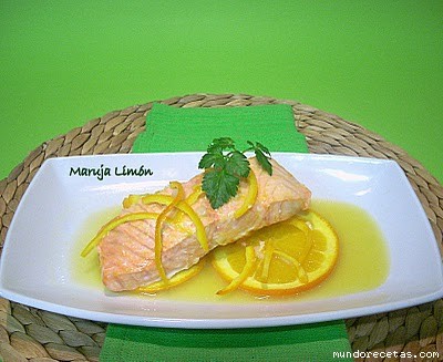 Receta de Filete de salmón con salsa de naranja Receta de Filete de salmón con salsa de naranja