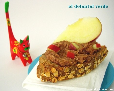 Receta de Paté de avena y manzana roja Receta de Paté de avena y manzana roja