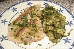 Receta de Pez espada al horno con calabacines a la menta (Italia) Receta de Pez espada al horno con calabacines a la menta (Italia)