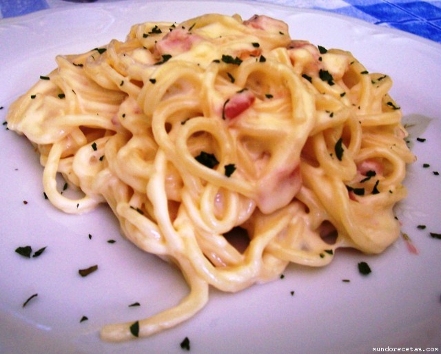 Receta de Espaguetis a la Carbonara II Receta de Espaguetis a la Carbonara II