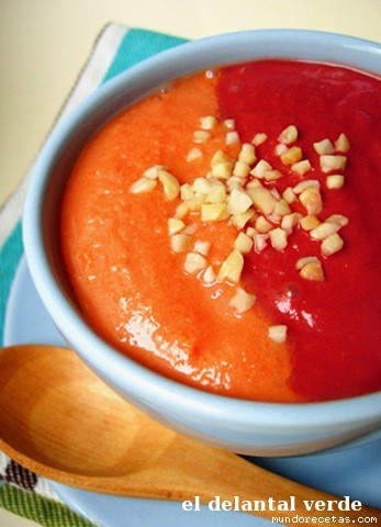 Receta de Salmorejo dos colores Receta de Salmorejo dos colores