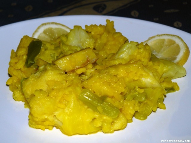 Receta de Arroz meloso de coliflor , bacalao y ajos tiernos (arrós melos de floricol, bacallá y alls tendres) Receta de Arroz meloso de coliflor , bacalao y ajos tiernos (arrós melos de floricol, bacallá y alls tendres)