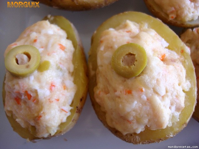 Receta de Patatas rellenas veraniegas Receta de Patatas rellenas veraniegas