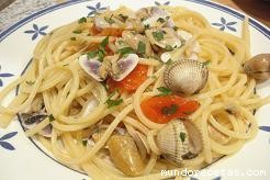 Receta de Espaguetis coquinas y berberechos (Italia) Receta de Espaguetis coquinas y berberechos (Italia)
