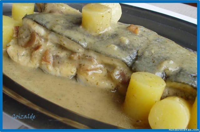 Receta de Lubina rellena al Txakoli (Thermomix) Receta de Lubina rellena al Txakoli (Thermomix)