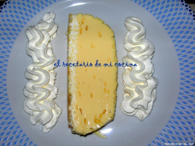 Receta de Flan de queso de mi recetario Receta de Flan de queso de mi recetario