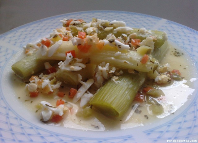 Receta de Puerros en vinagreta Receta de Puerros en vinagreta