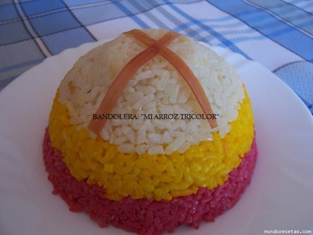 Receta de Mi arroz tricolor Receta de Mi arroz tricolor