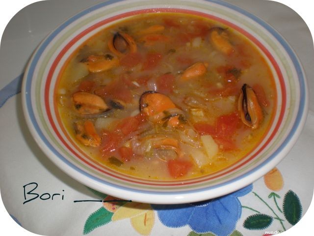 Receta de SOPA GRIEGA DE MEJILLONES Receta de SOPA GRIEGA DE MEJILLONES