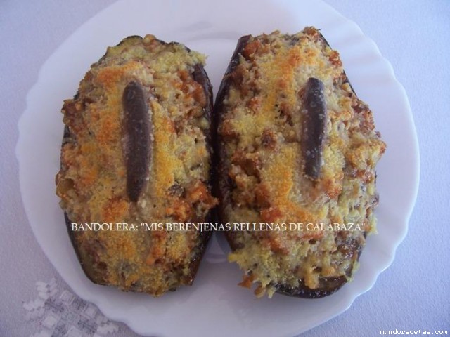 Receta de Mis berenjenas rellenas de calabaza Receta de Mis berenjenas rellenas de calabaza