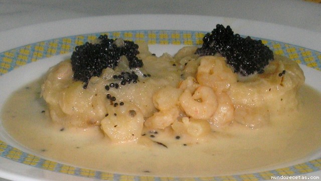 Receta de merluza con salsa de cava y caviar Receta de merluza con salsa de cava y caviar