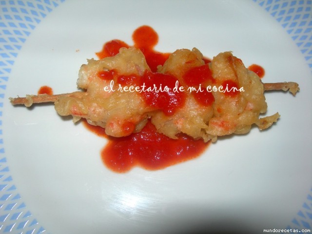 Receta de Brocheta crujiente de gambas y bacon Receta de Brocheta crujiente de gambas y bacon