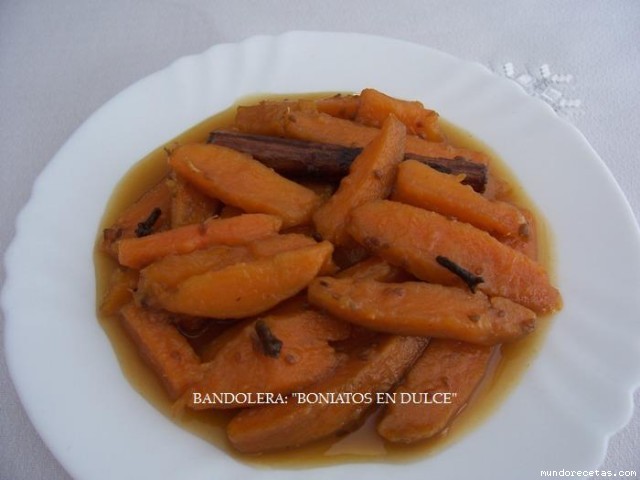 Receta de Mis boniatos en dulce Receta de Mis boniatos en dulce