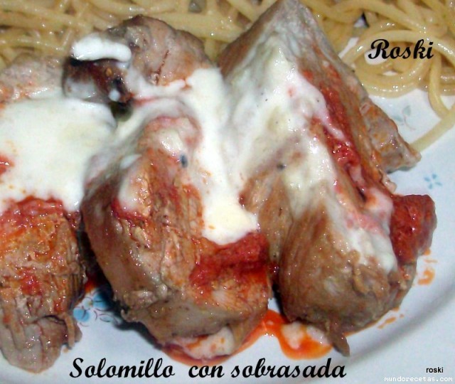 Receta de Solomillo con sobrasada y salsa de cerveza Receta de Solomillo con sobrasada y salsa de cerveza