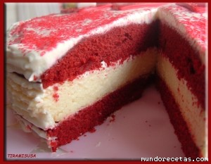 Receta de red velvet cheescake Receta de red velvet cheescake