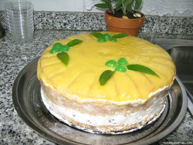 Receta de Tarta de Nata-Trufa-Yema Receta de Tarta de Nata-Trufa-Yema