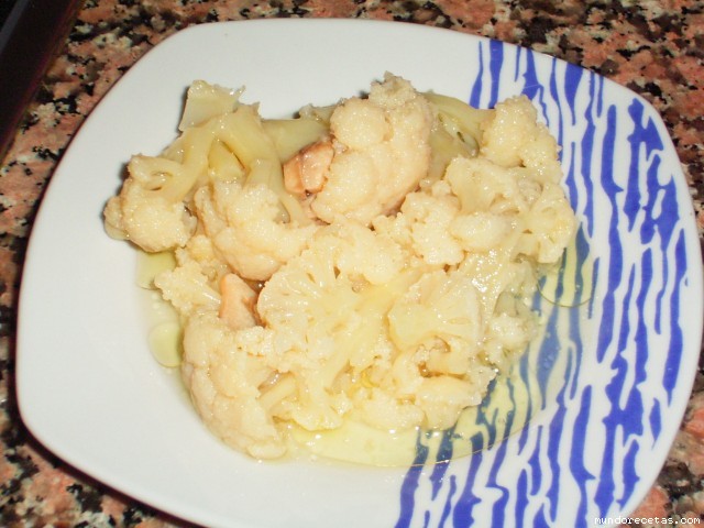 Receta de Coliflor al ajillo gmd