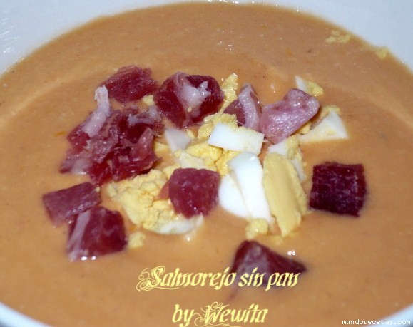 Receta de Salmorejo sin pan Receta de Salmorejo sin pan