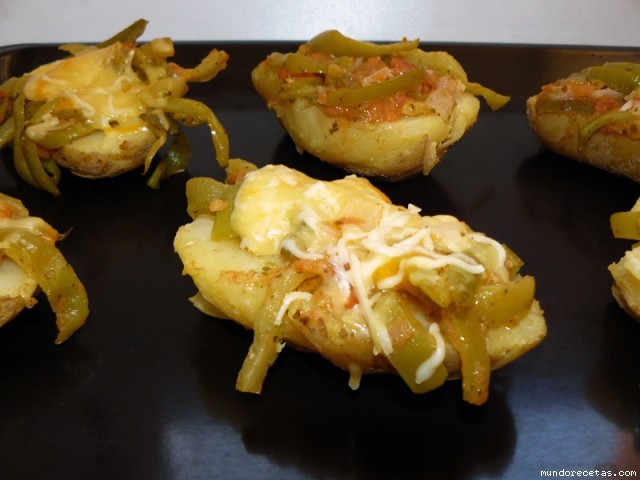 Receta de Patatas rellenas de verduras Receta de Patatas rellenas de verduras