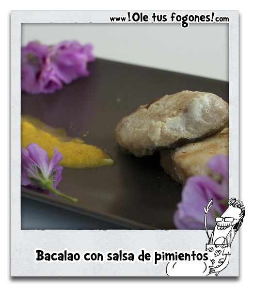 Receta de Bacalao con salsa de pimientos Receta de Bacalao con salsa de pimientos