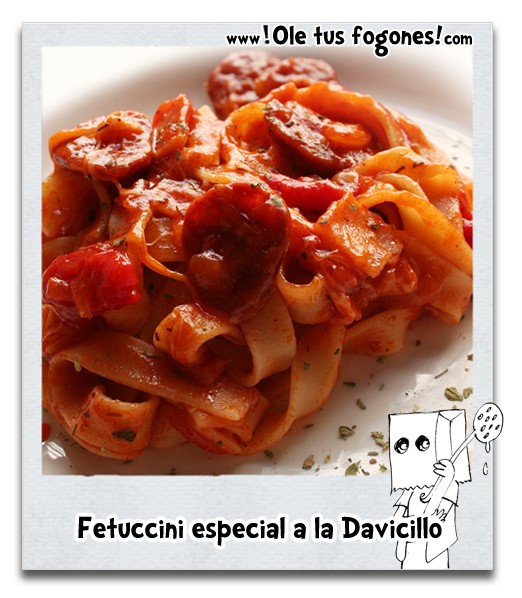 Receta de Fetuccini especial a la Davicillo Receta de Fetuccini especial a la Davicillo