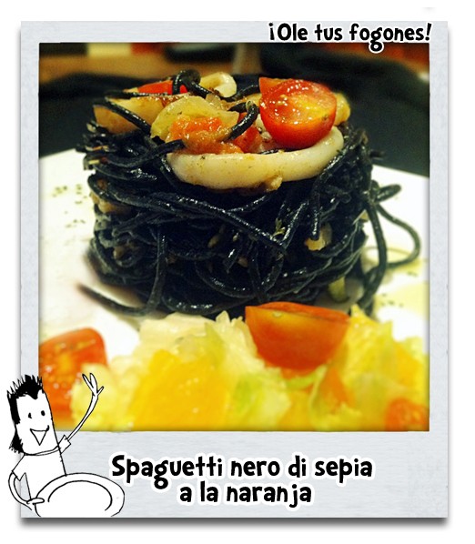 Receta de Spaguetti nero di sepia a la naranja Receta de Spaguetti nero di sepia a la naranja