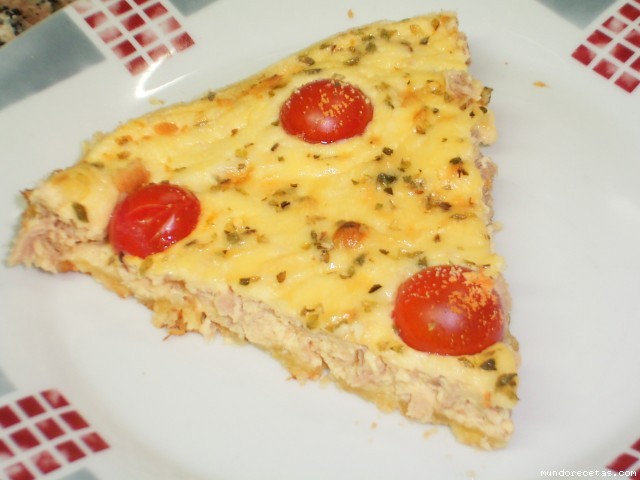 Receta de Quiche con atn y tomatitos cherry