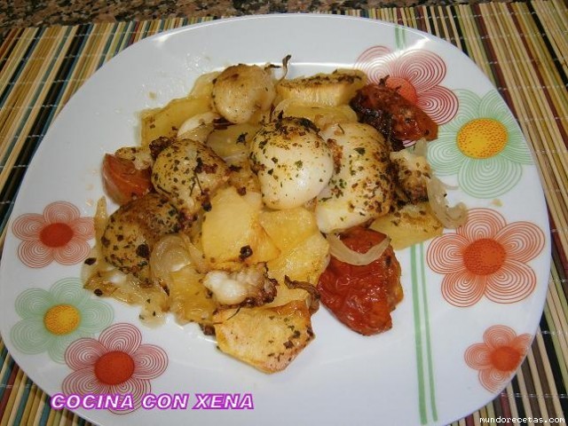Receta de Sepia al horno con patatas... Receta de Sepia al horno con patatas...