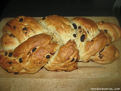 Receta de Trenza dulce con pasas