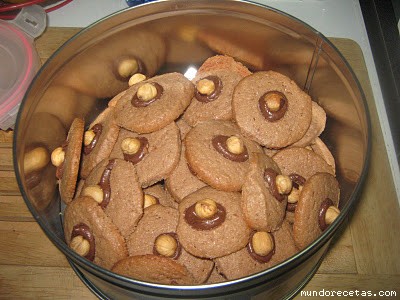 Receta de Galletas de Nutella y avellanas Receta de Galletas de Nutella y avellanas