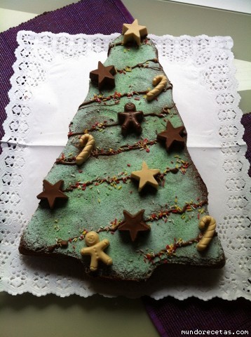 Receta de Brownie Arbol de Navidad dos sabores Receta de Brownie Arbol de Navidad dos sabores