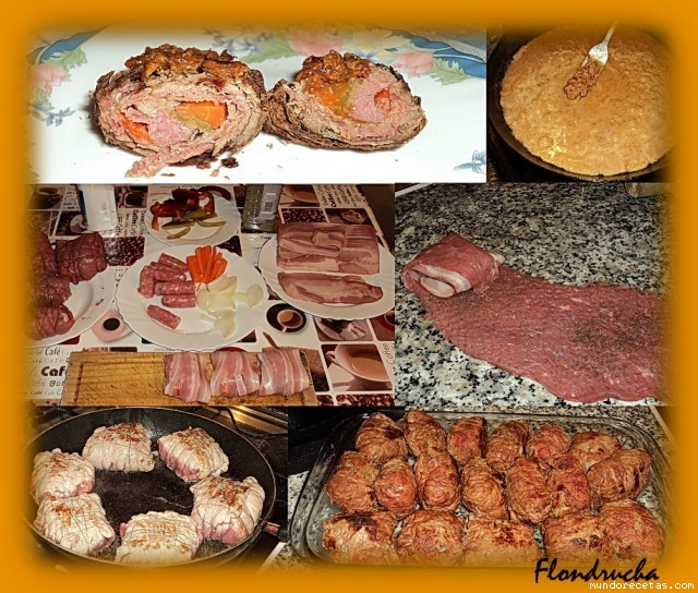 Receta de Bollos de carne rellenos (ZRAZY) Receta de Bollos de carne rellenos (ZRAZY)