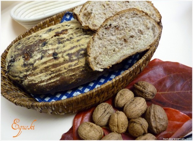 Receta de Pan de trigo y centeno, con pasas y nueces (Thermomix & 2º levado en Banneton)) Receta de Pan de trigo y centeno, con pasas y nueces (Thermomix & 2º levado en Banneton))