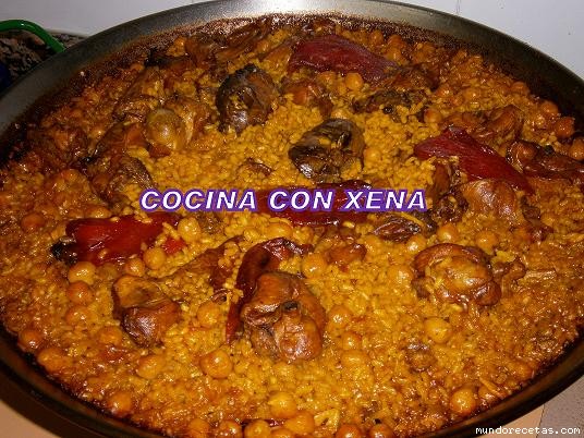 Receta de Arroz con conejo y garbanzos ( en paellera) Receta de Arroz con conejo y garbanzos ( en paellera)