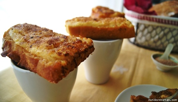Receta de Torrijas con crema pastelera Receta de Torrijas con crema pastelera