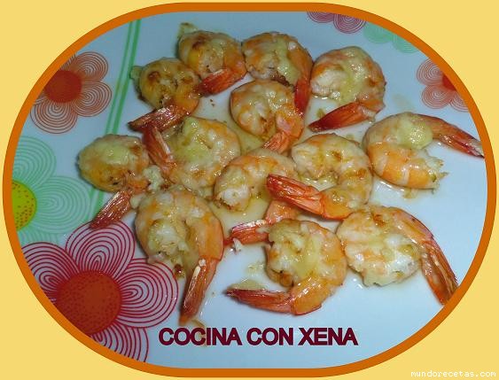 Receta de Langostinos con all i oli al horno