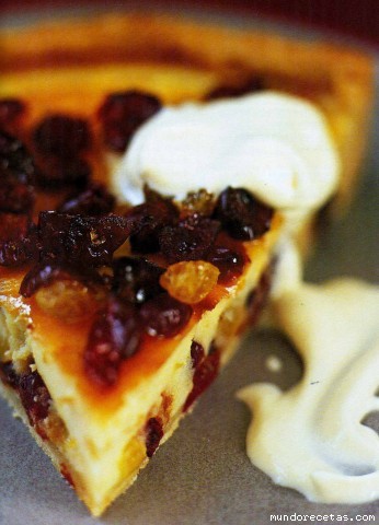 Receta de tarta de queso con bayas al grand marnier