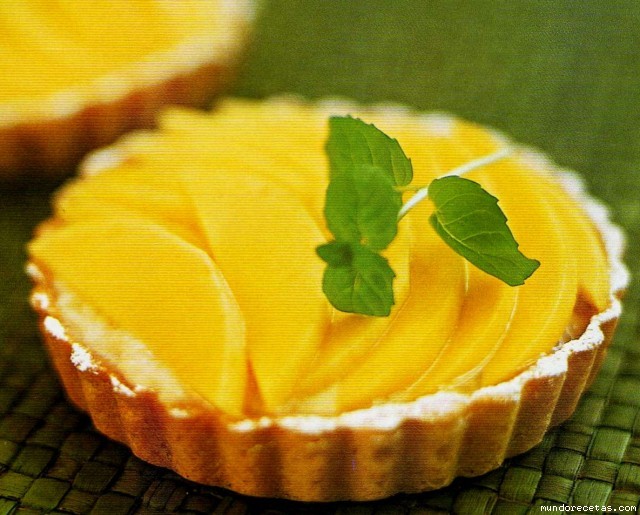 Receta de tartaletas de plátano y mango Receta de tartaletas de plátano y mango