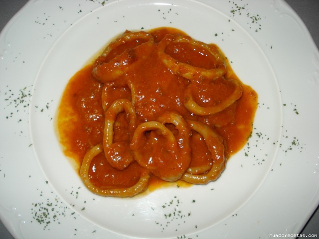 Receta de Calamares en salsa picante Receta de Calamares en salsa picante