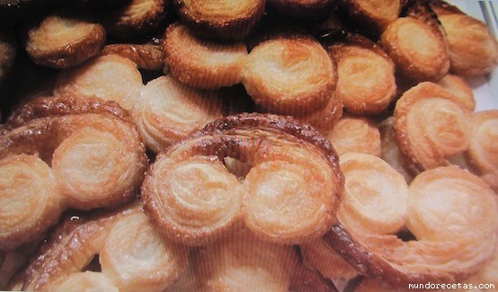 Receta de Palmeritas de hojaldre Receta de Palmeritas de hojaldre