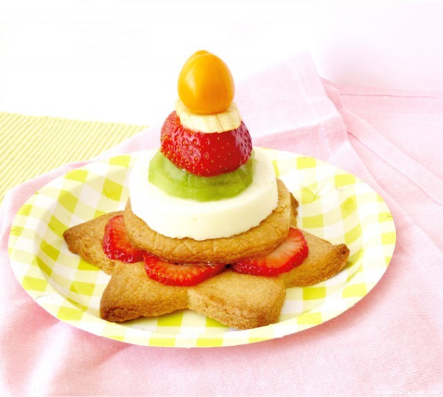 Receta de Torres de fruta y mousse de queso