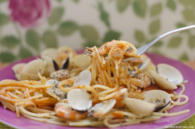 Receta de Spaguetti frutti di mare Receta de Spaguetti frutti di mare