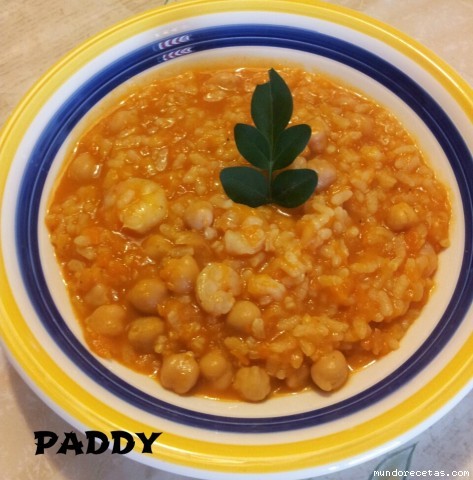 Receta de GARBANZOS CON GAMBAS Y ARROZ THX Receta de GARBANZOS CON GAMBAS Y ARROZ THX
