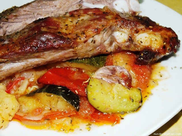 Receta de Costillar de Cerdo al Horno con Patatas