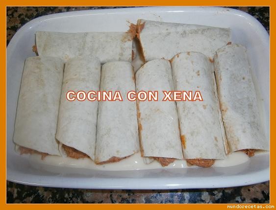 Receta de Canelones de tortitas mejicanas Receta de Canelones de tortitas mejicanas