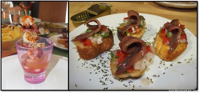 Receta de Brocheta de Langostinos con Bacon y Vinagreta Receta de Brocheta de Langostinos con Bacon y Vinagreta