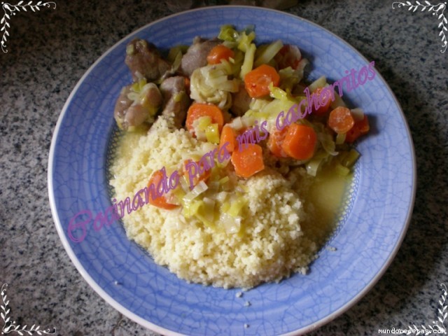 Receta de Guiso de pavo con verduritas y cuscús Receta de Guiso de pavo con verduritas y cuscús