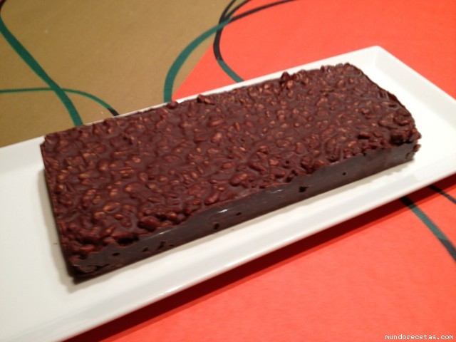 Receta de Turrón de chocolate con arroz inflado (rice krispies) Receta de Turrón de chocolate con arroz inflado (rice krispies)